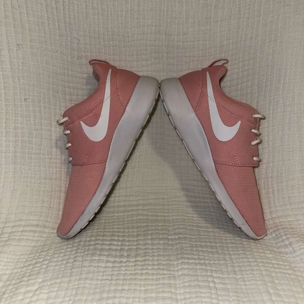 Nike Pink and White Dunk Low Sneakers